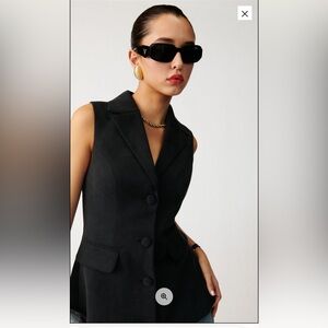 Reformation Billie Vest Black - Size S